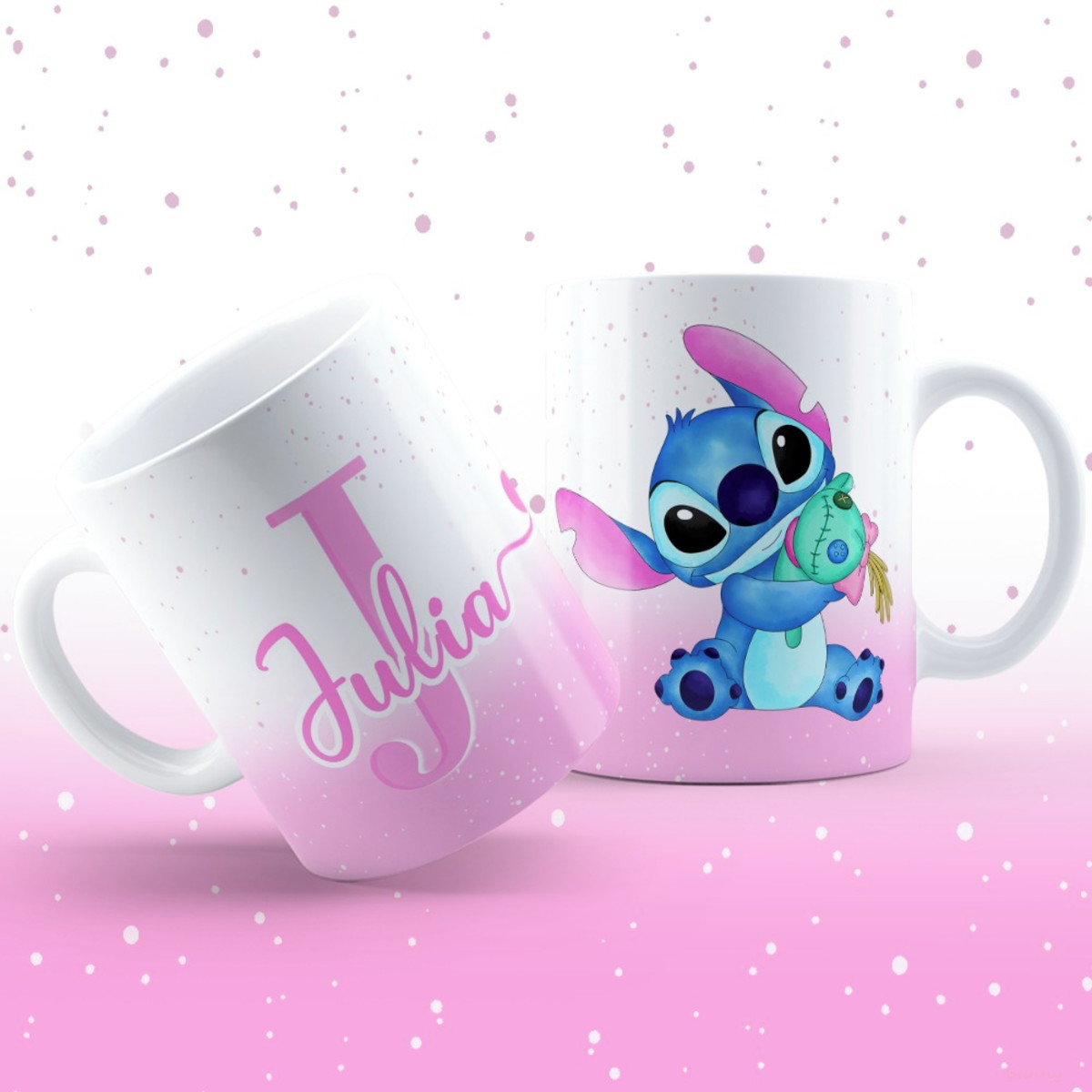 Kit Arte Caneca Stitch Alfabeto Rosa e Roxo PNG 3 Kit Arte Caneca Stitch Alfabeto Rosa e Roxo PNG - Imagem 3