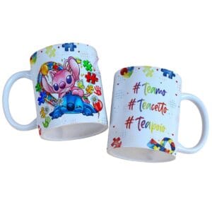 Arte Caneca Stitch Autismo