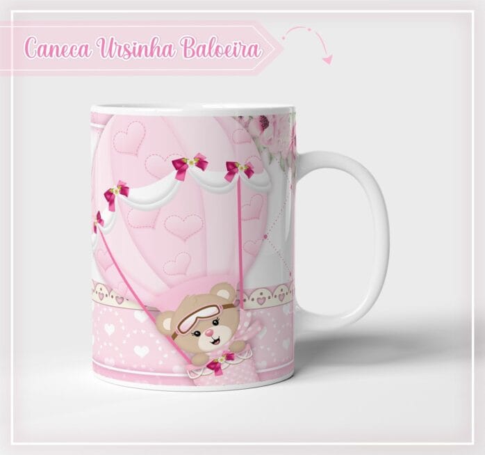 Arte Caneca Ursinha Baloeira