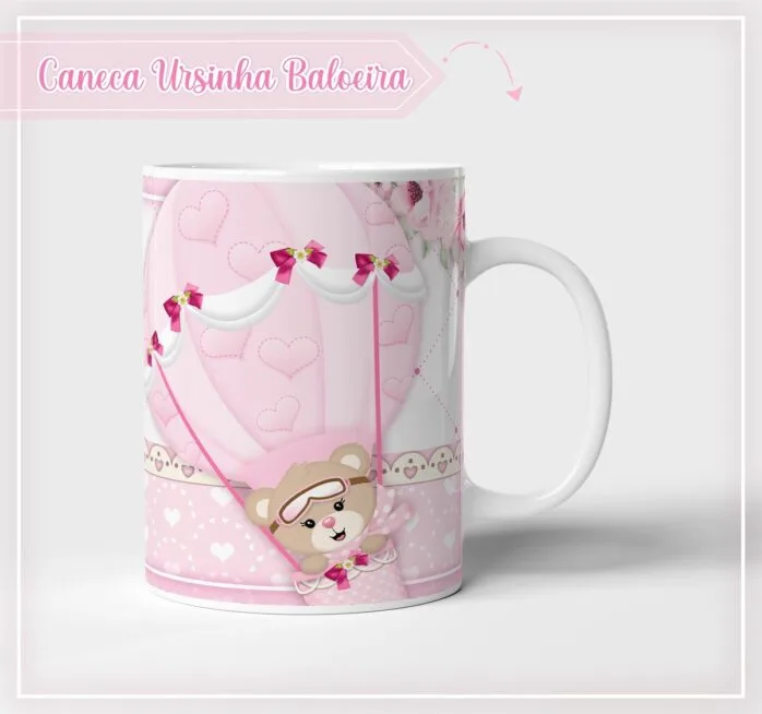 Arte Caneca Ursinha Baloeira