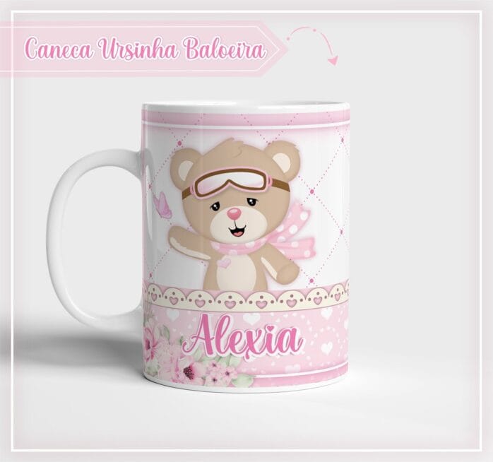 Arte Caneca Ursinha Baloeira