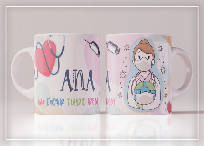 Arte Caneca Vai Ficar Tudo Bem