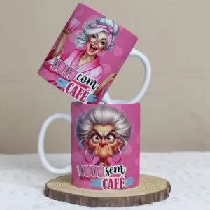 Arte Canecas Avós com Café sem Café - Png e Corel