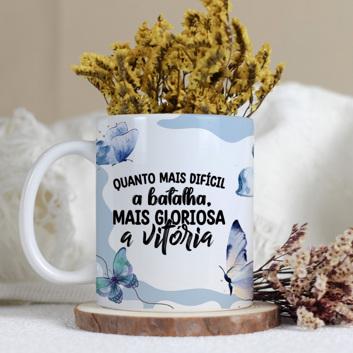 Arte Digital Borboletas e Frases para Canecas 4 Arte Digital Borboletas e Frases para Canecas - Imagem 4