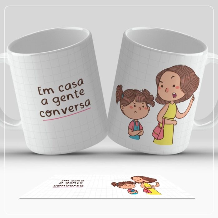 Arte Canecas Dia das Mães Png