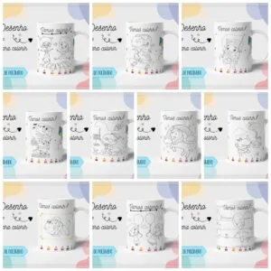 Arte Canecas Polímero Para Colorir