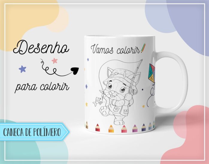 Arte Canecas Polímero Para Colorir