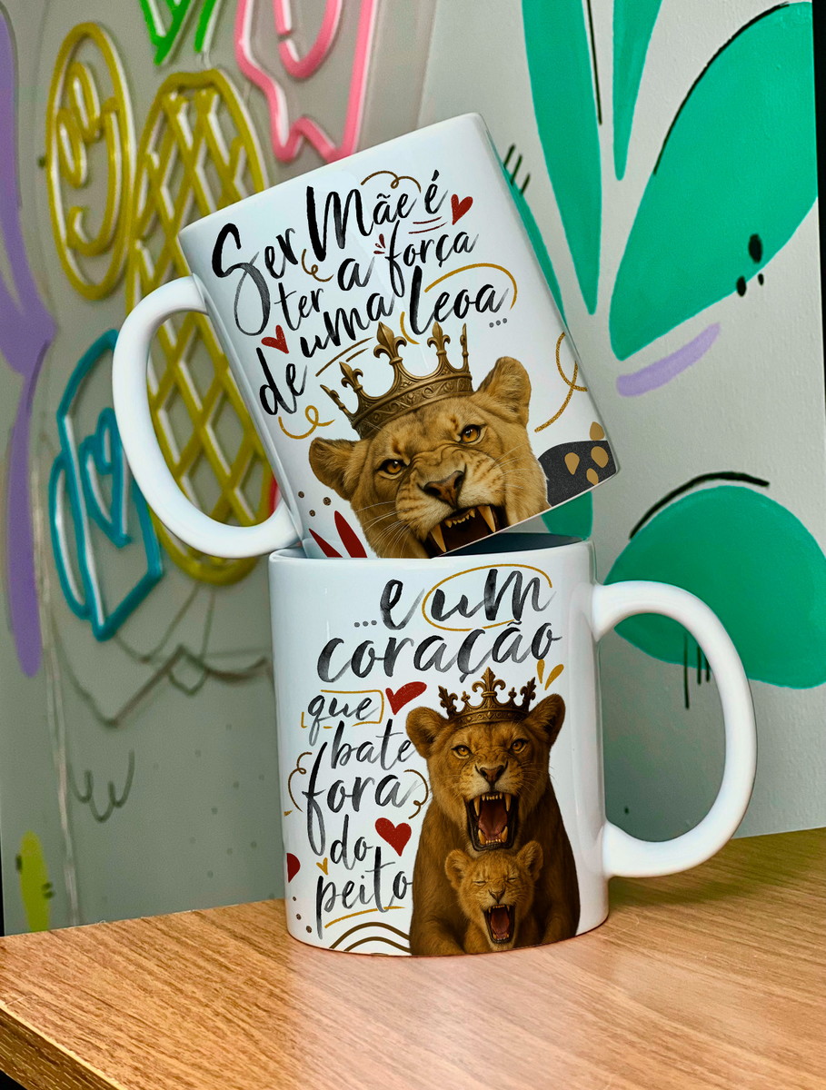 Arte Digital Sublimação Caneca Mães Leoas 1 Arte Digital Sublimação Caneca Mães Leoas