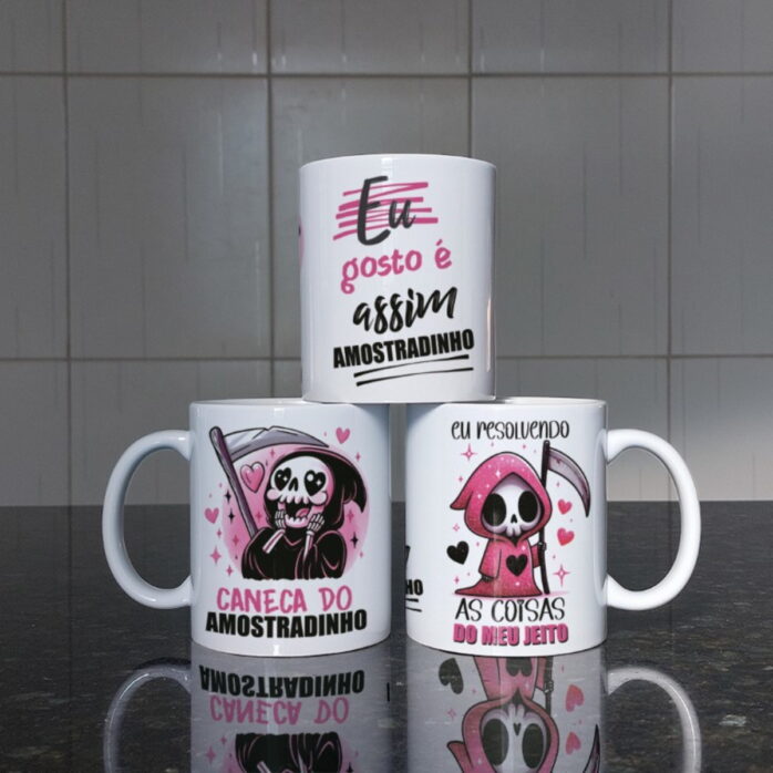 Arte Digital Caneca Amostradinho Frases