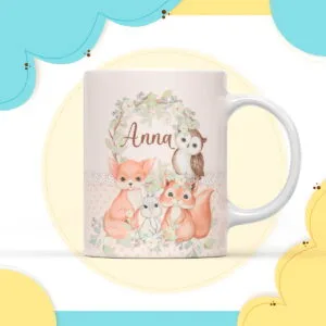 Arte Digital Caneca Animais Menina 10 Arte Digital Caneca Animais Menina
