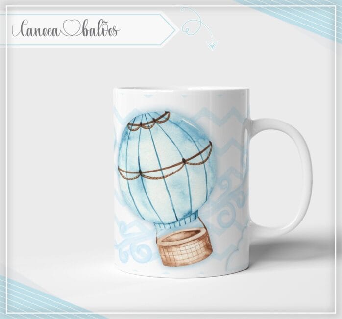 Arte Digital Caneca Balões