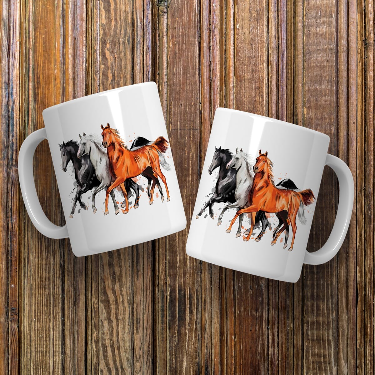 Arte Digital Cavalos para Caneca 9 PNG e Corel 1 Arte Digital Cavalos para Caneca 9 PNG e Corel