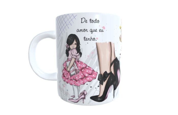 Arte Digital Caneca de Todo Amor Mãe - Png e Corel