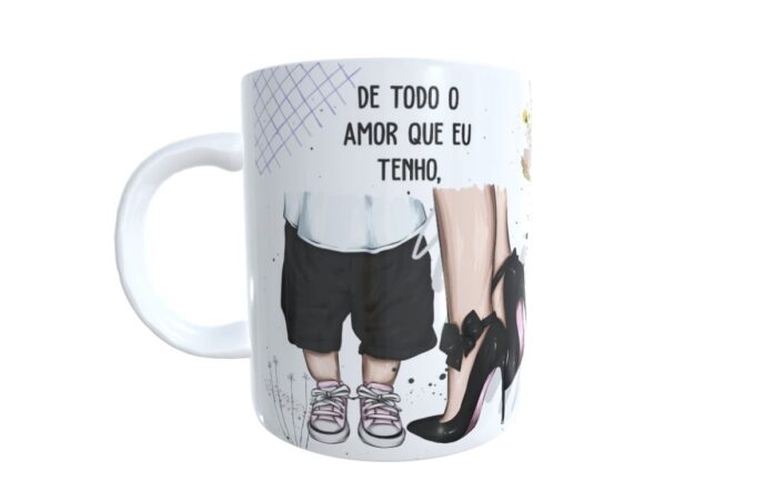 Arte Digital Caneca de Todo Amor Mãe - Png e Corel