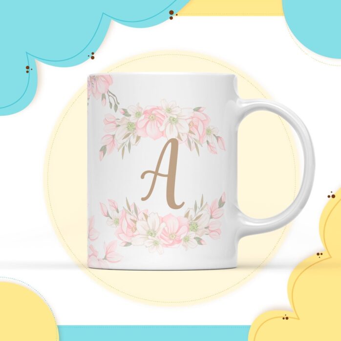Arte Digital Caneca Floral