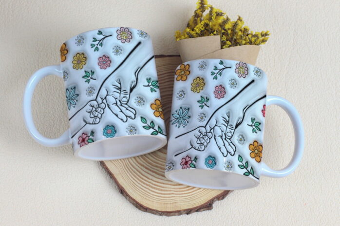 Arte Digital Caneca Maozinhas Dia Das Maes Png 3