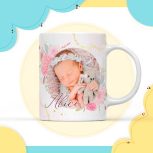 Arte Digital Caneca Menina com Foto para Personalizar