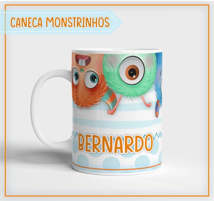 Arte Digital Caneca Monstrinhos