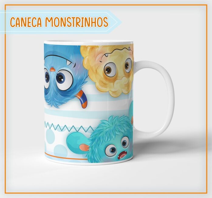 Arte Digital Caneca Monstrinhos