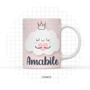 Arte Digital Caneca Nuvem Menina 16 Arte Digital Caneca Nuvem Menina