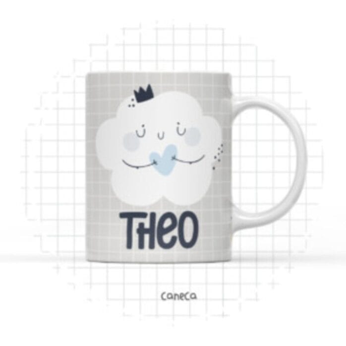 Arte Digital Caneca Nuvem Menino