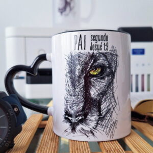 Caneca Personalizada Dia dos Pais Arte Digital Josué 1 9 27 arte digital caneca pai segundo josue 19 forte e corajoso