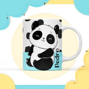 arte digital caneca panda menino arquivo digital