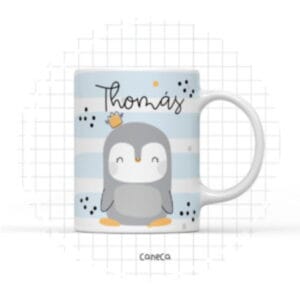 Arte Digital Caneca Pinguim