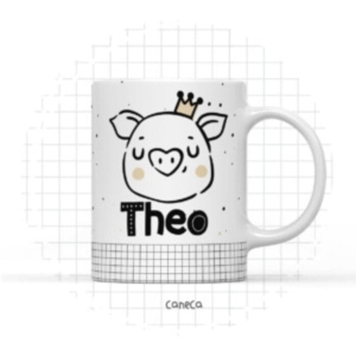 Arte Digital Caneca Porquinho