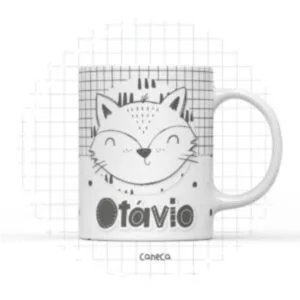 Arte Digital Caneca Raposo Escandinavo