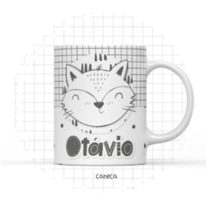 Arte Digital Caneca Raposo Escandinavo