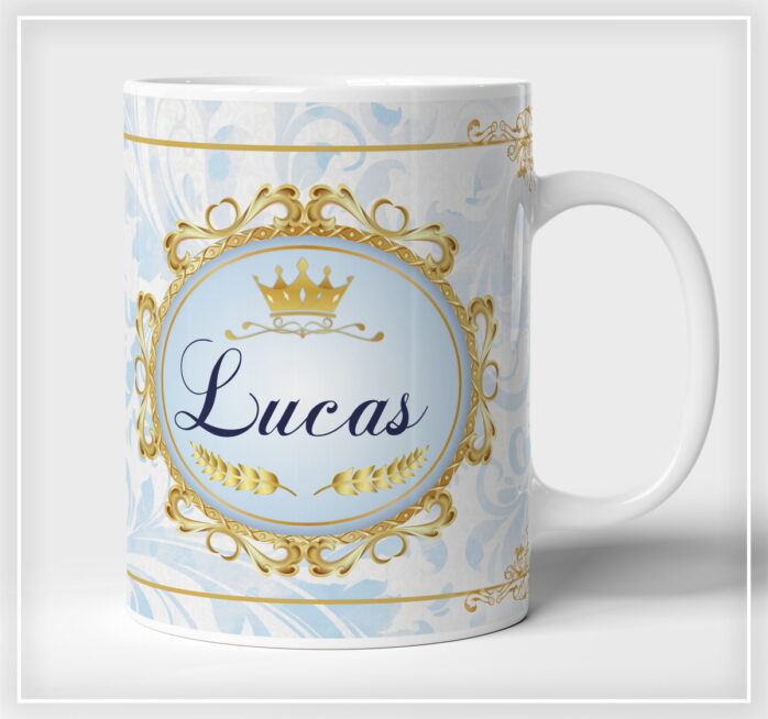 Arte Digital Caneca Realeza Menino