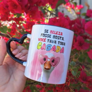 arte digital caneca se beleza fosse bosta sublimacao
