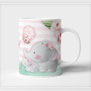 Arte Digital Elefantinha Baby para Caneca