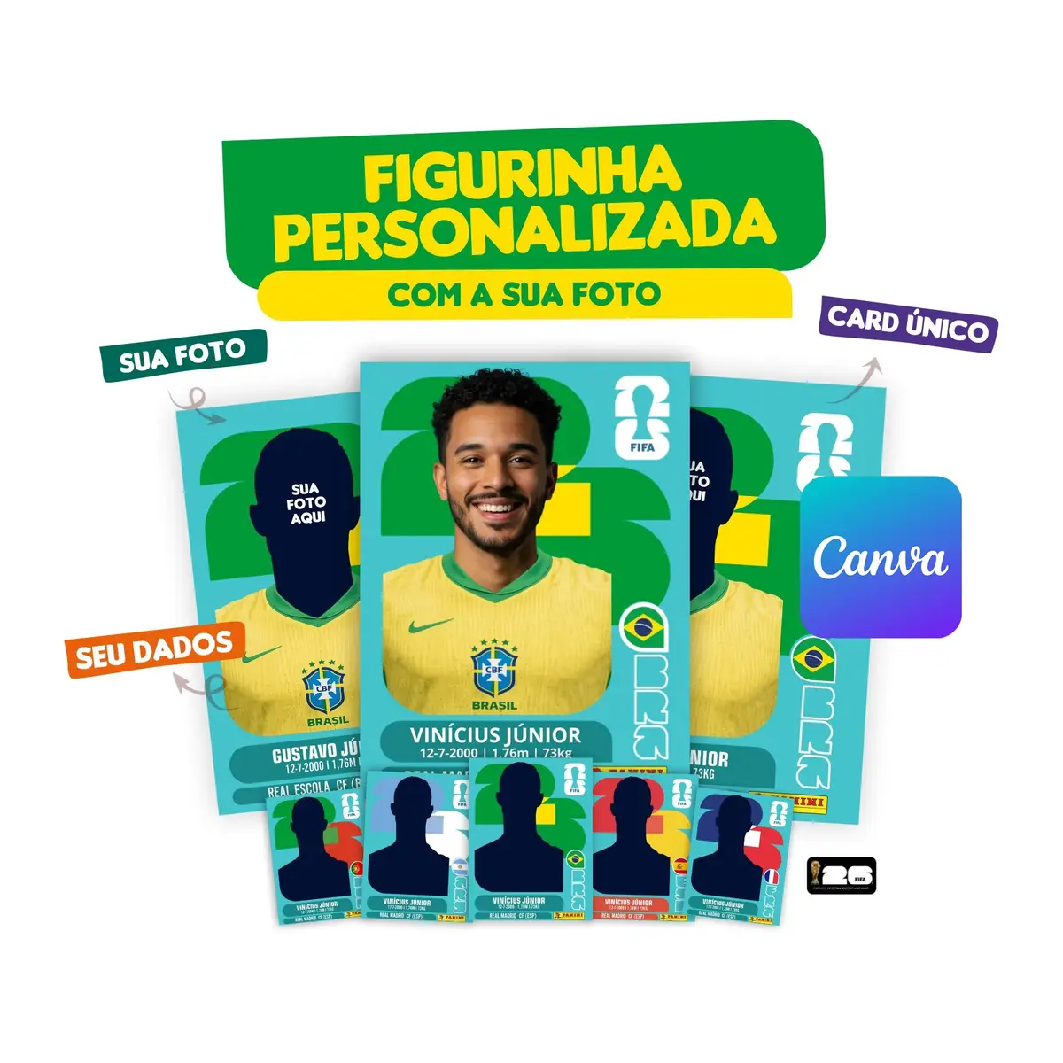Arte Digital Figurinha Copa 2026 Personalizada Para Imprimir 3 Arte Digital Figurinha Copa 2026 Personalizada Para Imprimir