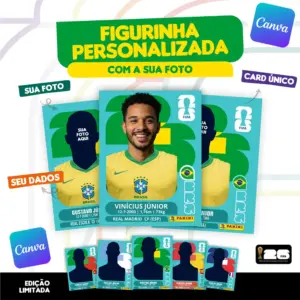 Arte Digital Figurinha Copa 2026 Personalizada Para Imprimir