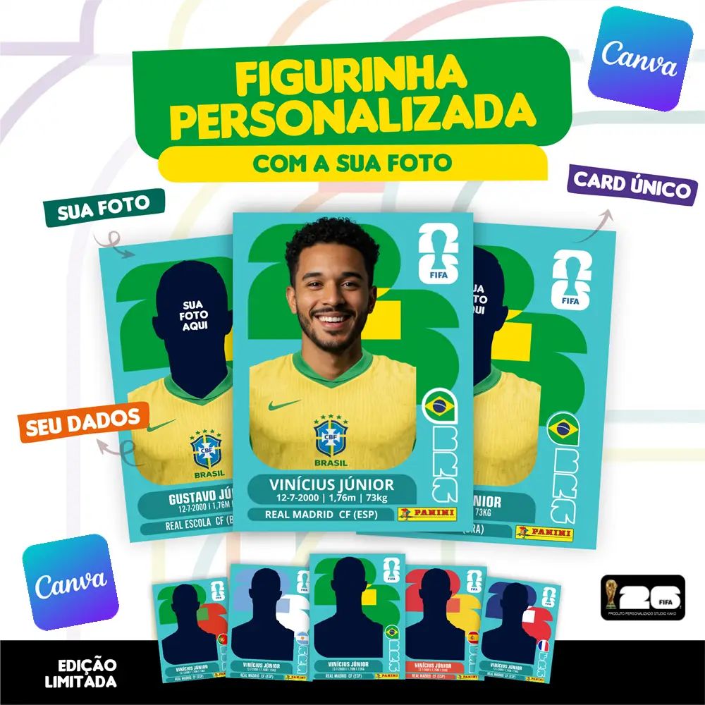 Arte Digital Figurinha Copa 2026 Personalizada Para Imprimir 1 Arte Digital Figurinha Copa 2026 Personalizada Para Imprimir