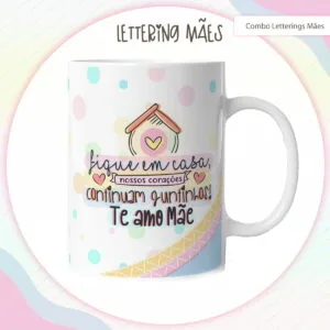 Arte Digital Lettering Caneca Mãe - Modelo 2 - Arq. Digital