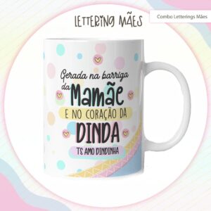 arte digital lettering caneca mae modelo 6 arq digital papelaria personalizada