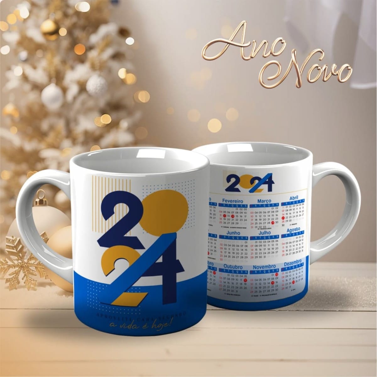 Arte Digital Para Caneca Ano Novo 2024 Com Mockups 2 Arte Digital Para Caneca Ano Novo 2024 Com Mockups