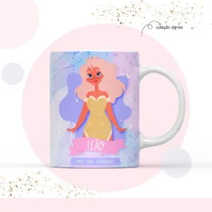 Arte para Sublimação Caneca Signo Leão
