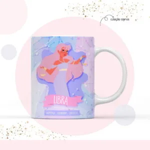 Arte para Sublimação Caneca Signo Libra