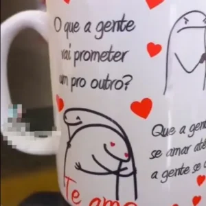 Arte para Sublimação de Caneca - Promessas de Amor