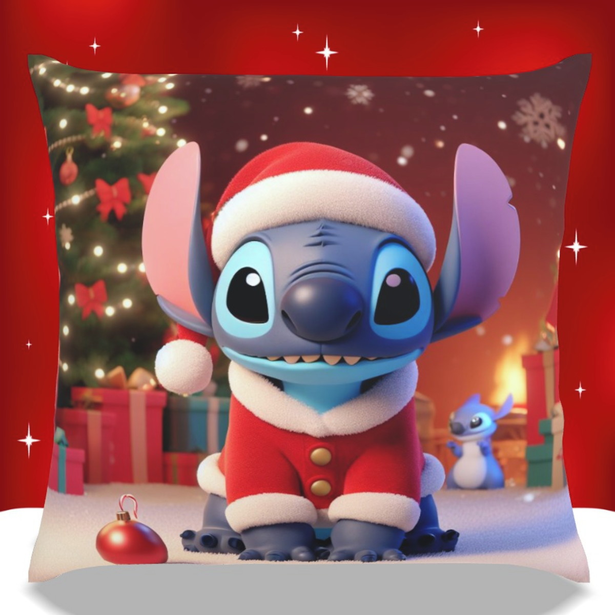 Arquivo Digital Stitch Natal para Sublimação de Almofada 2 Arquivo Digital Stitch Natal para Sublimação de Almofada - Imagem 2