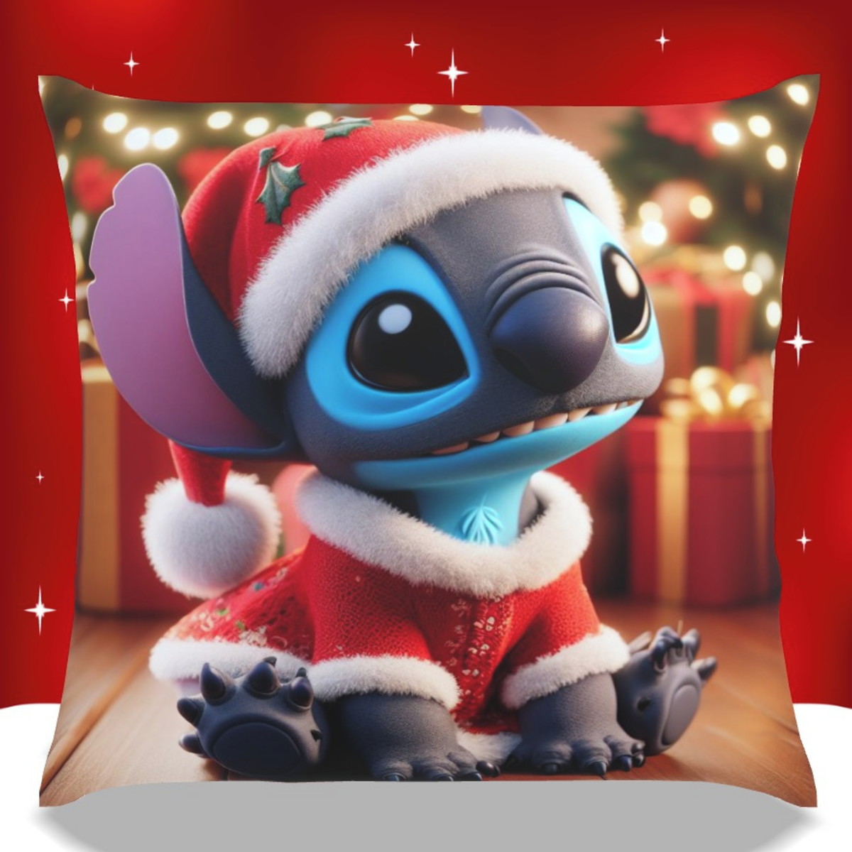 Arquivo Digital Stitch Natal para Sublimação de Almofada 3 Arquivo Digital Stitch Natal para Sublimação de Almofada - Imagem 3