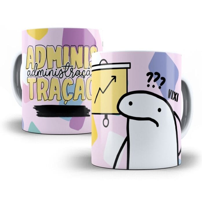 Arte Sublimação Caneca Administração Flork Profissões Jpg
