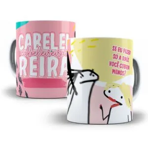 Arte Sublimação Caneca Cabeleireira Flork Profissões Jpg