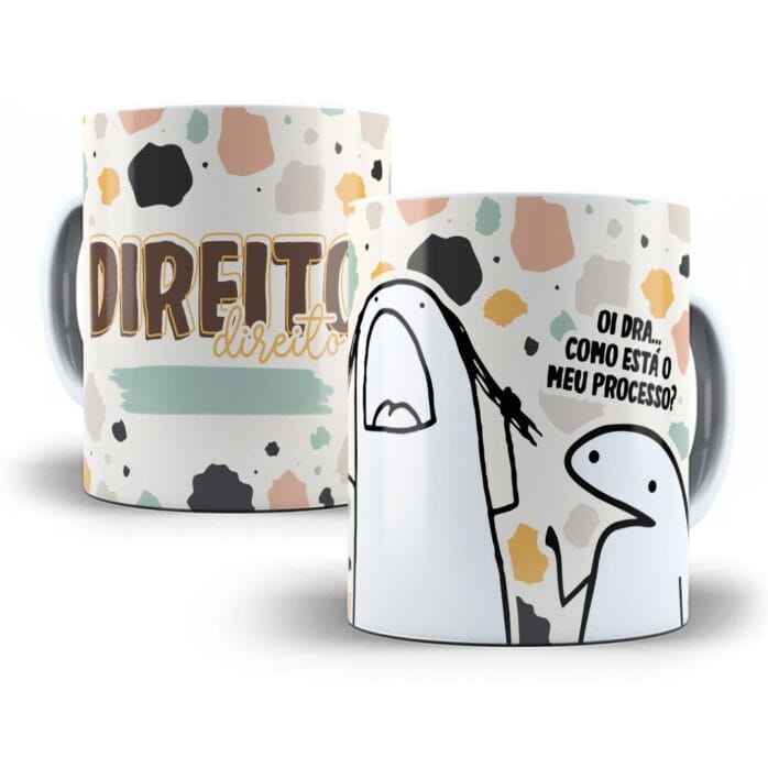 Arte Sublimação Caneca Direito Flork Profissões Jpg
