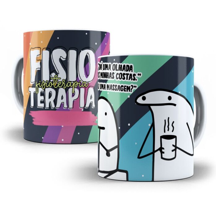 Arte Sublimação Caneca Fisioterapia Flork Profissões Jpg