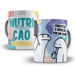 Arte Sublimação Caneca Nutrição Flork Profissões Jpg